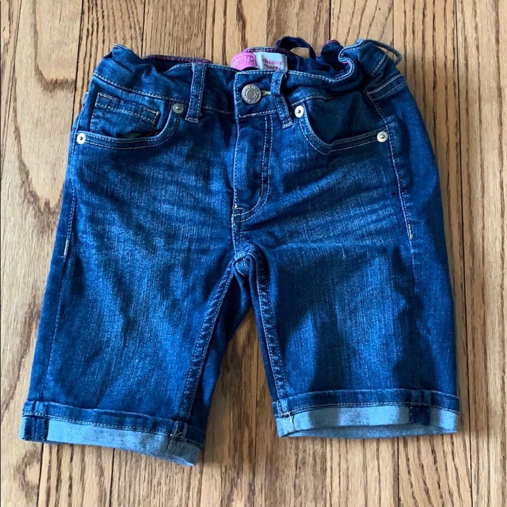 Girls Bermuda Jean Shorts dark denim